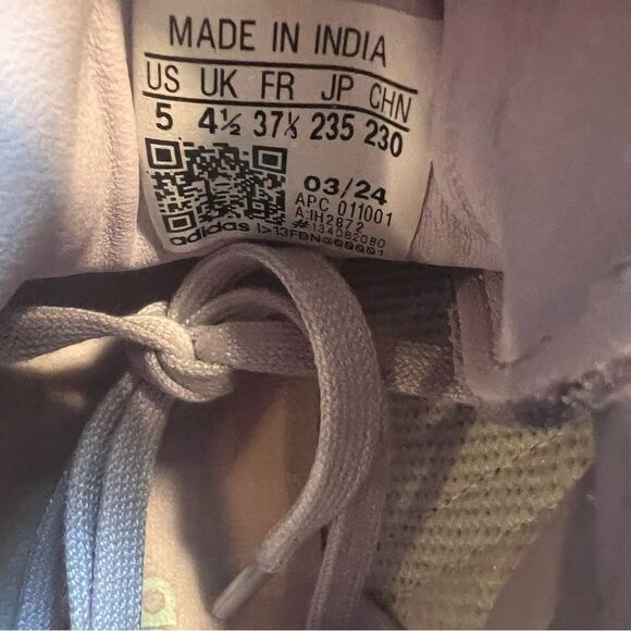 NWT Adidas Samba OG J Sneakers Silver Dawn Lilac Youth 5/Women 6 - Picture 11 of 12